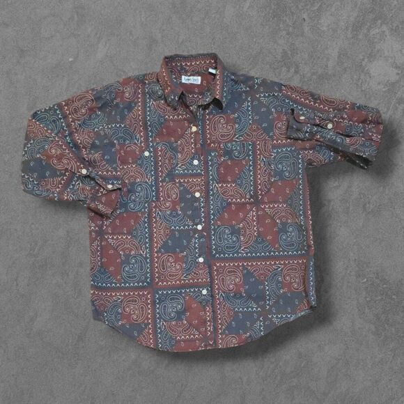 Vintage Paisley Disco Button Down Shirt Medium - Picture 1 of 6